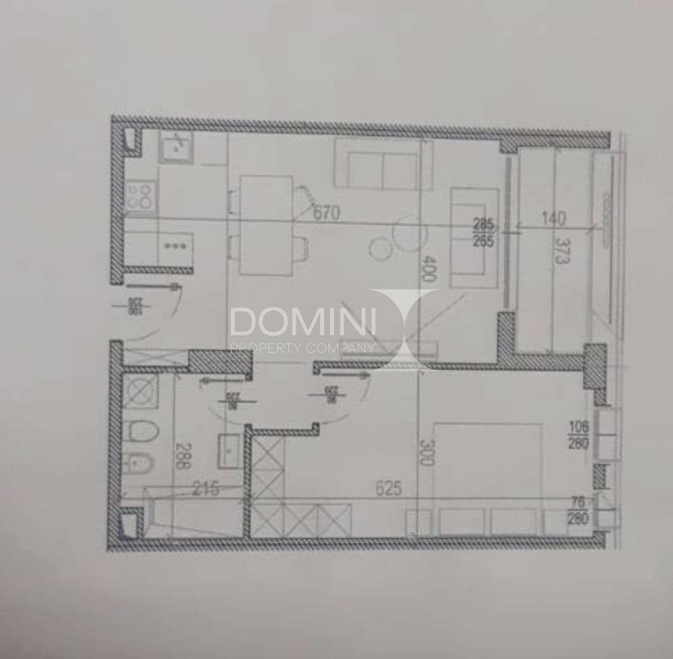 Shitet Apartament 1+1 Riverside Residence