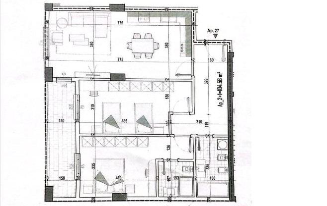 Planimetria rezidenca Point Centre Kamez